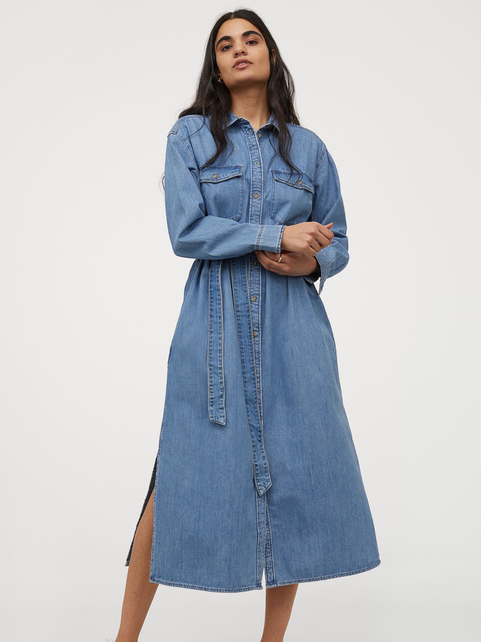

Джинсовое платье H&M 8961742sdm L Синее
