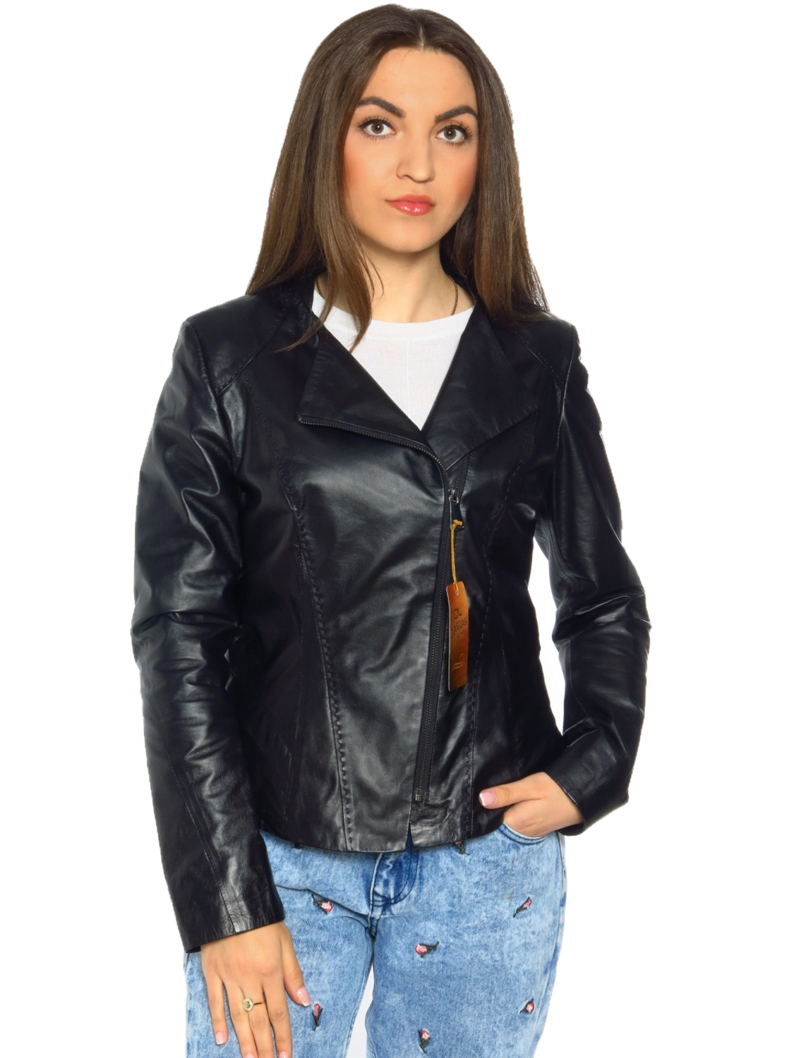 

Женская кожаная куртка Jaguar leather FIZ555 XL Черный