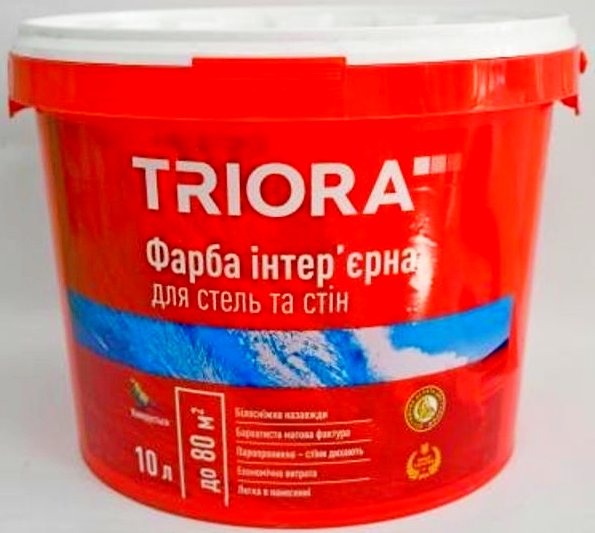 

Фарба інтер`єрна TRIORA для стін і стель 14 кг (10л)