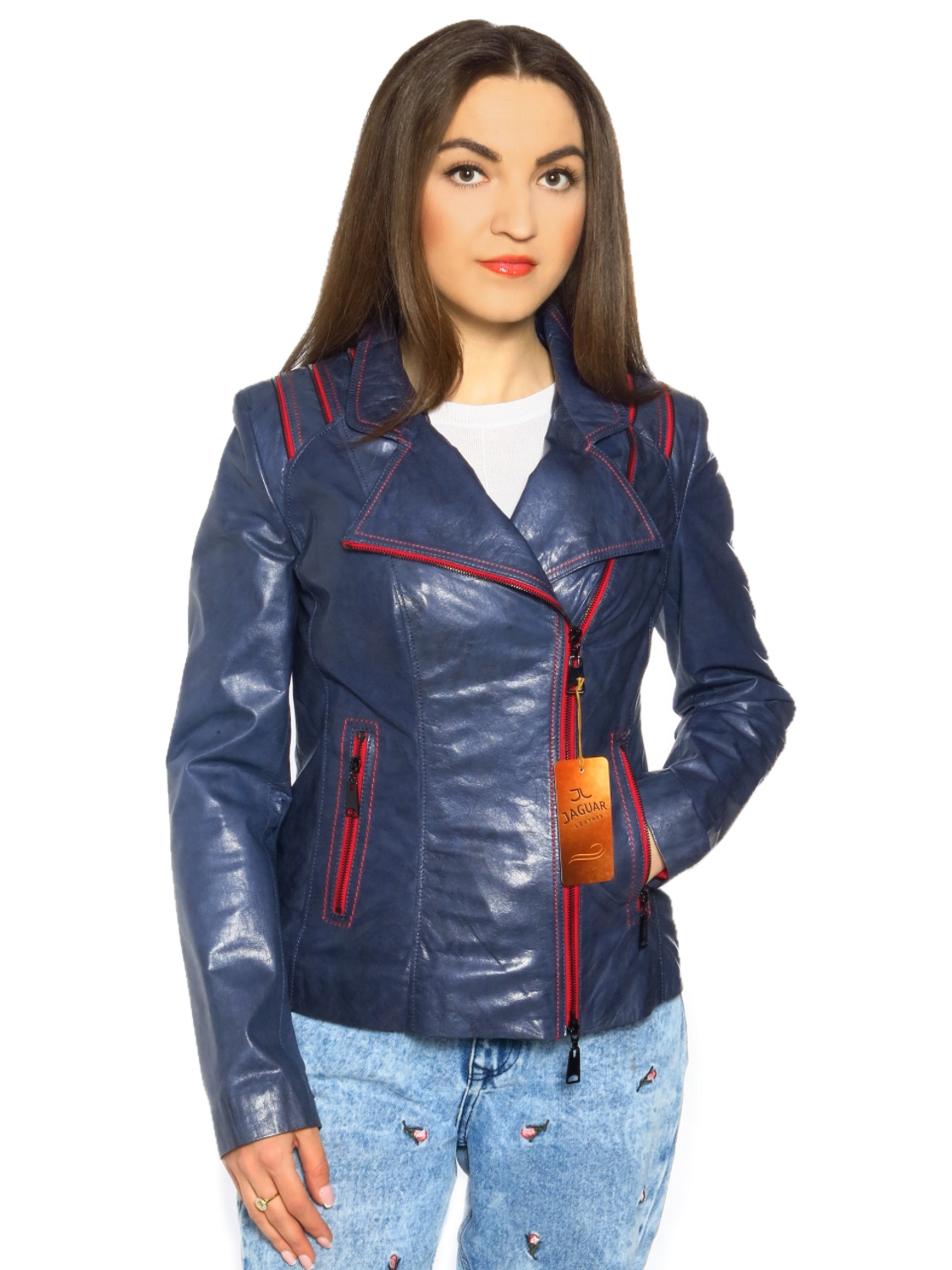 

Женская кожаная куртка Jaguar leather AP5348 M Синий