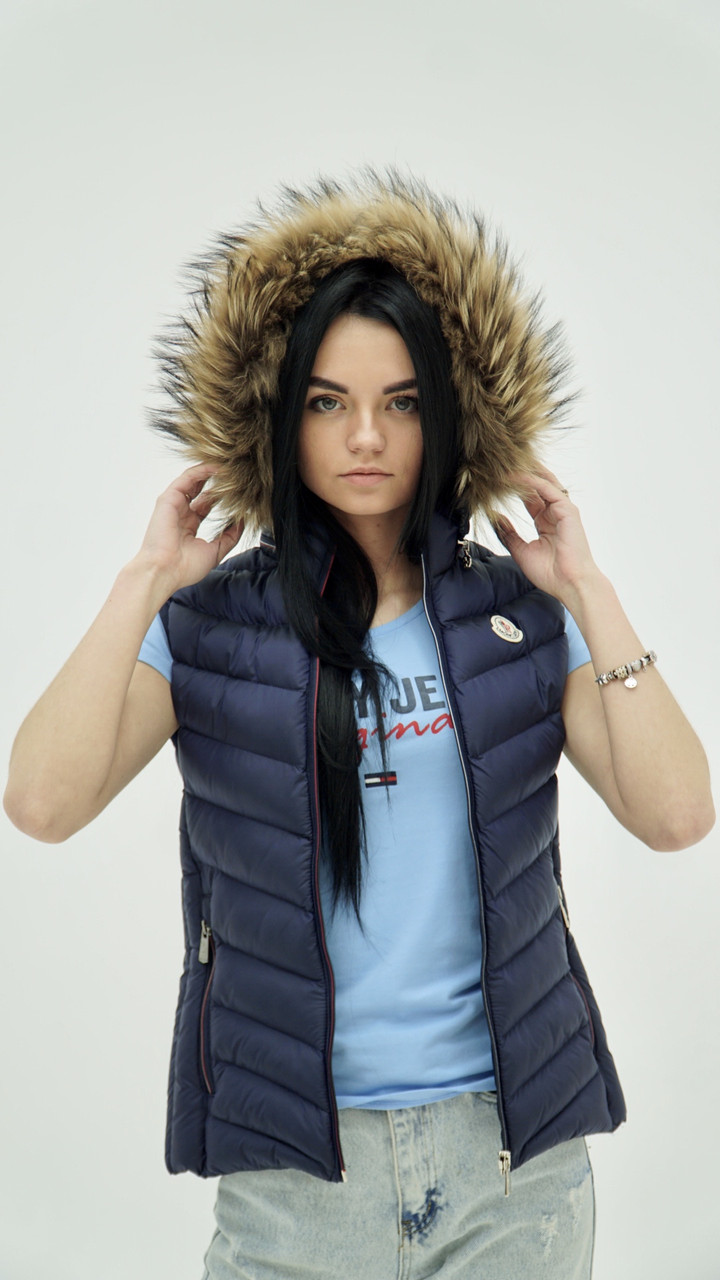 

Жилет женский Moncler MC-168-1838 Dark Blue 4 (XL)