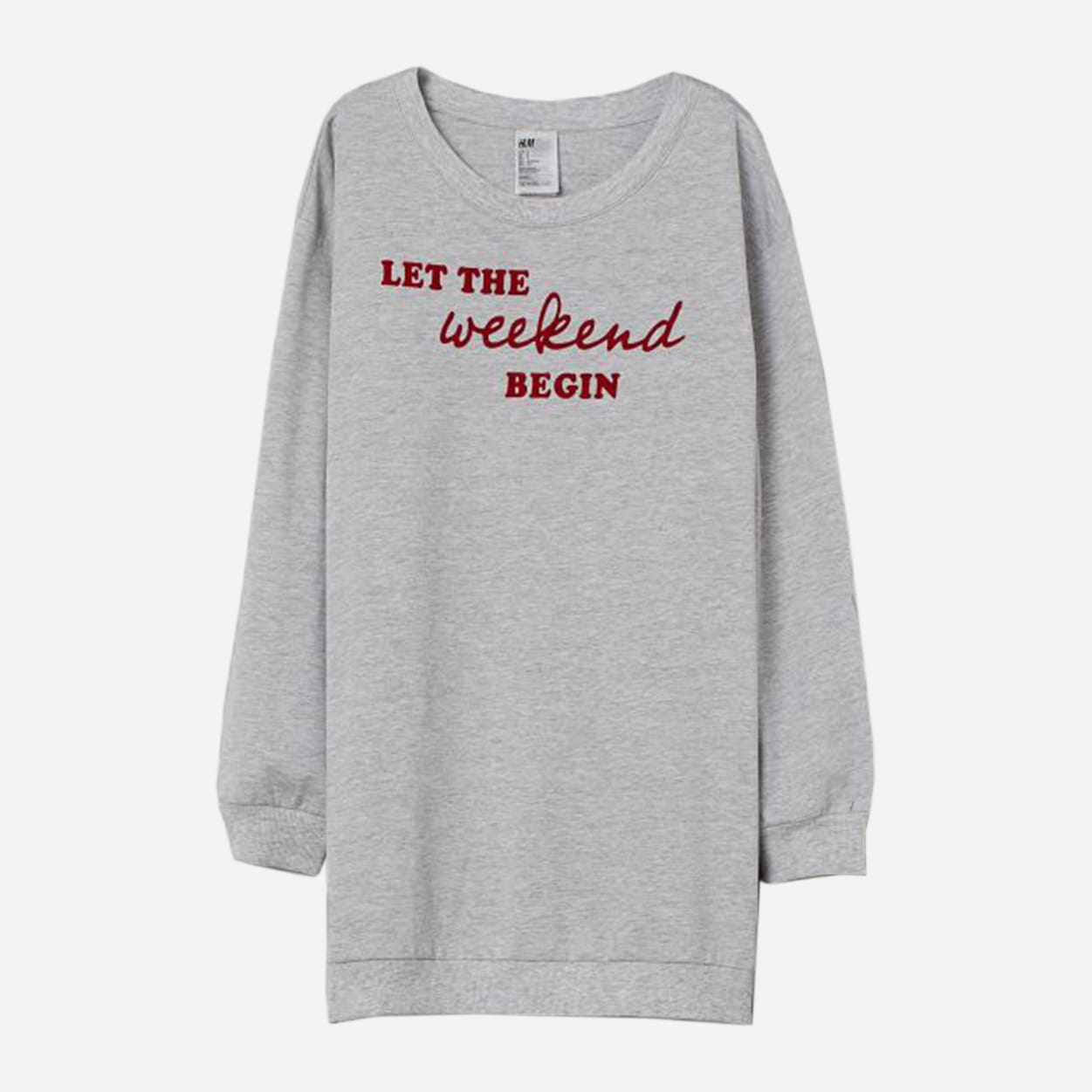 

Свитшот H&M 824497 XS Серый с красным