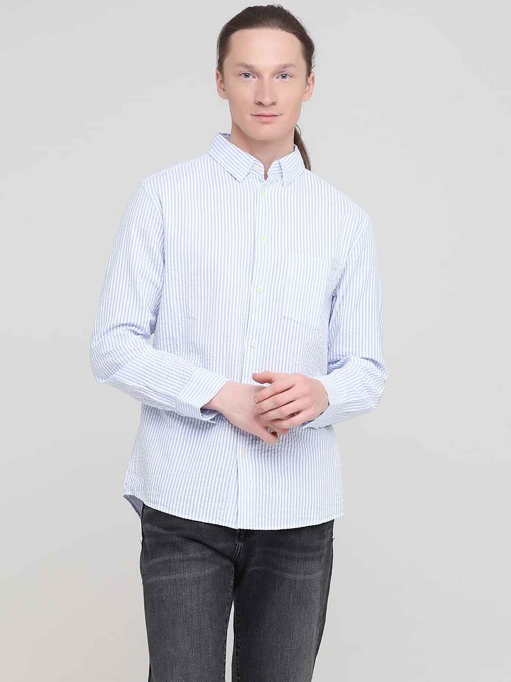 

Рубашка H&M 0830711_пол.гол M/S Белая