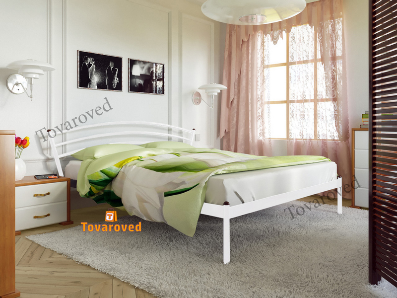 

Кровать двуспальная металлическая 180х190 Метакам Марко-1 Белый