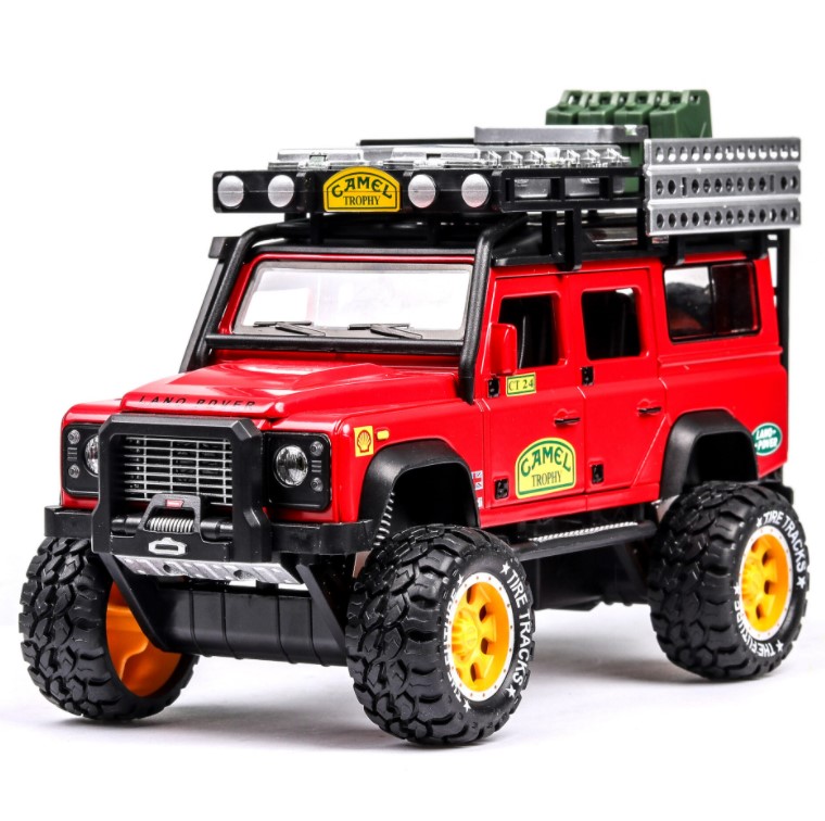 

Модель автомобиля Land Rover Defender 1:28 внедорожник красный