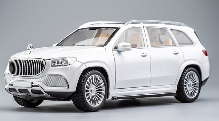 

Модель автомобиля Maybach GLS600 1:24 рычажный механизм рулевого колеса белый