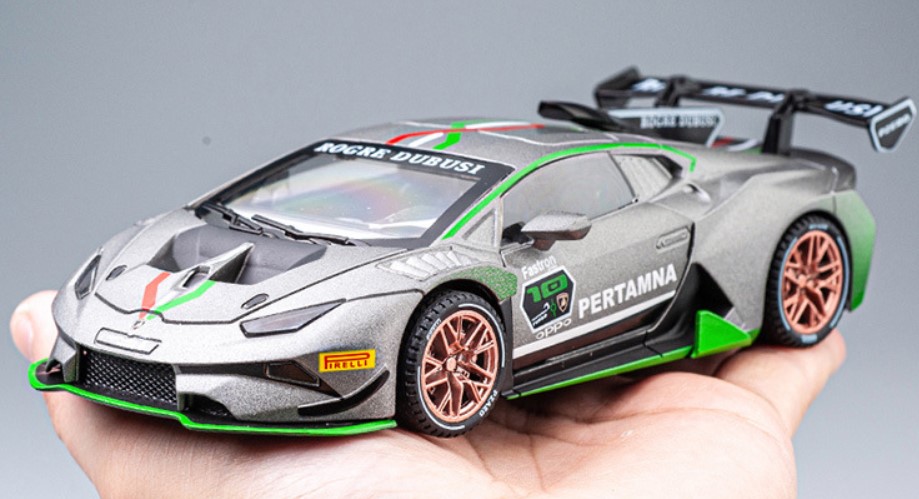 

Спортивный автомобиль Lamborghini Huracan Racing 1:32 детская серая игрушка