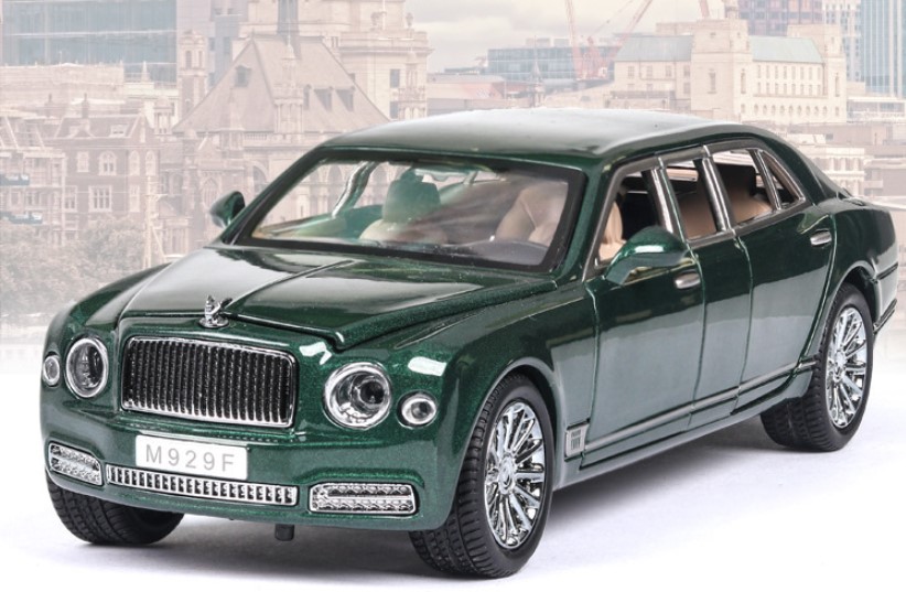 

Модель автомобиля Bentley Mulsanne 1:24 детская зеленая игрушечная машина