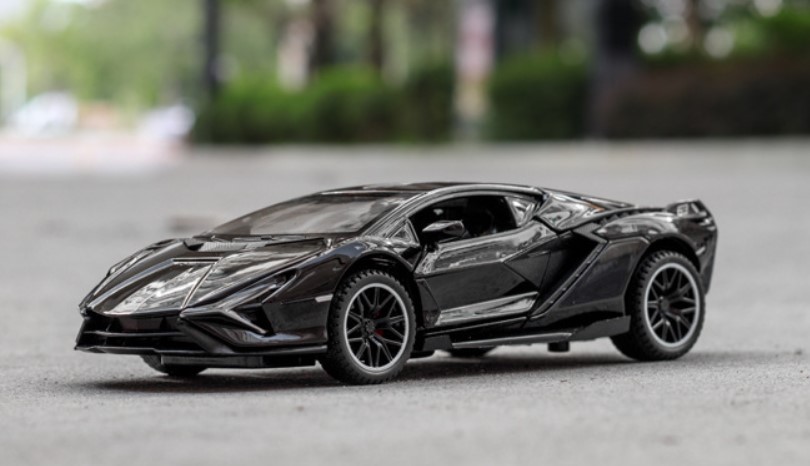 

Модель автомобиля Lamborghini SIAN Diecant alloy car 1:32 черная