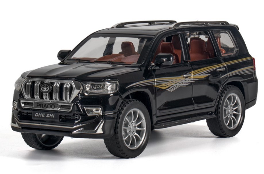 

Внедорожник Toyota Prado с открытой дверью 1:24 черного цвета