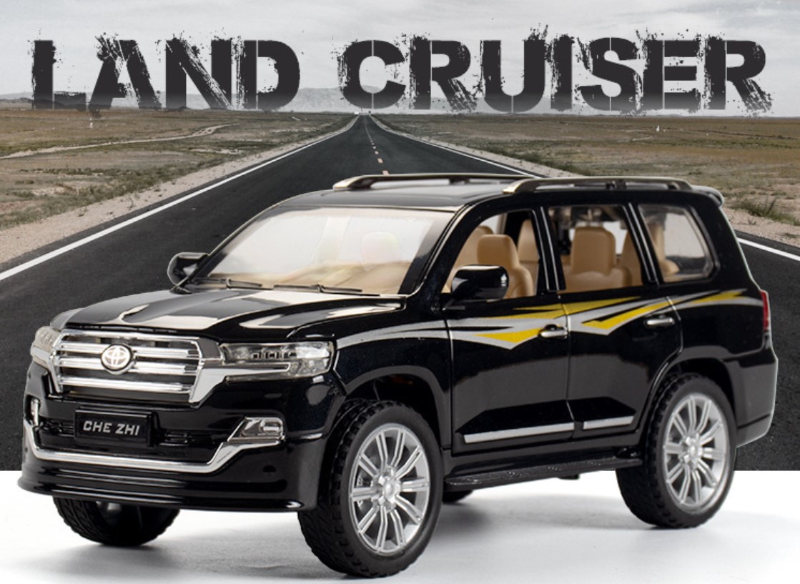 

Toyota Rand Cruiser со звуковой и световой стойкостью 1:24 черный