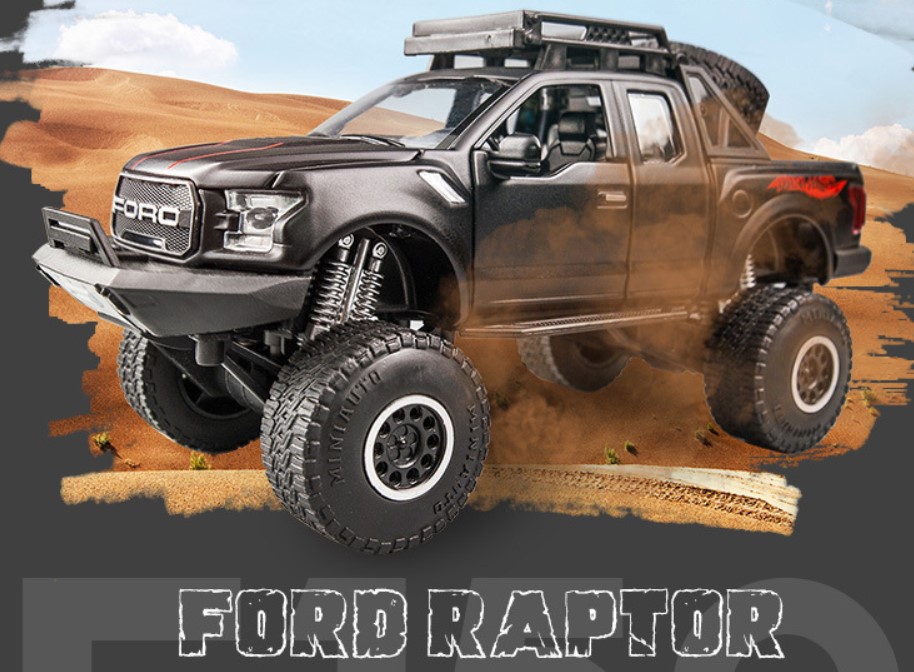 

Внедорожник Ford Raptor F150 1:32 детская игрушечная машина матово-черная