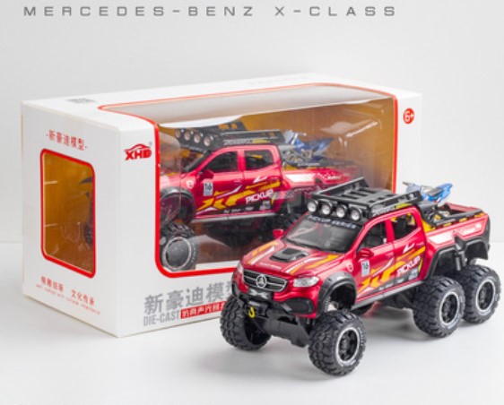 

Внедорожник Mercedes-Benz X-CLASS 6X6 красный 1:28 легкосплавная модель автомобиля