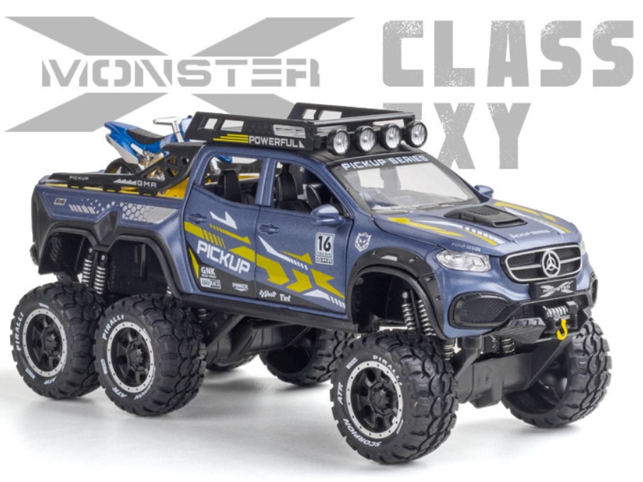 

Внедорожник Mercedes-Benz X-CLASS 6X6 синий 1:28 легкосплавная модель автомобиля