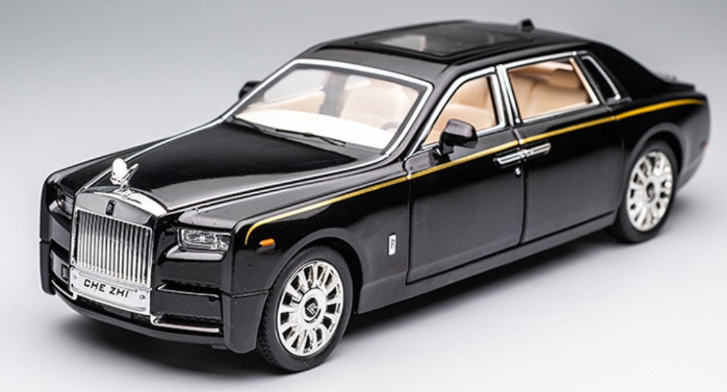 

Модель легкового автомобиля Rolls-Royce Phantom 1:24 со звуковой и светостойкостью черный