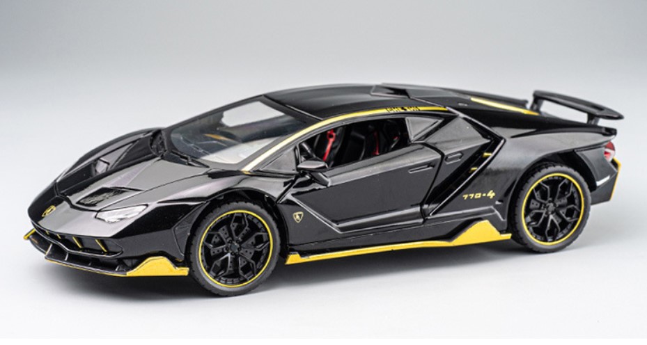 

Модель автомобиля Lamborghini LP770 1:24 игрушечный черный автомобиль
