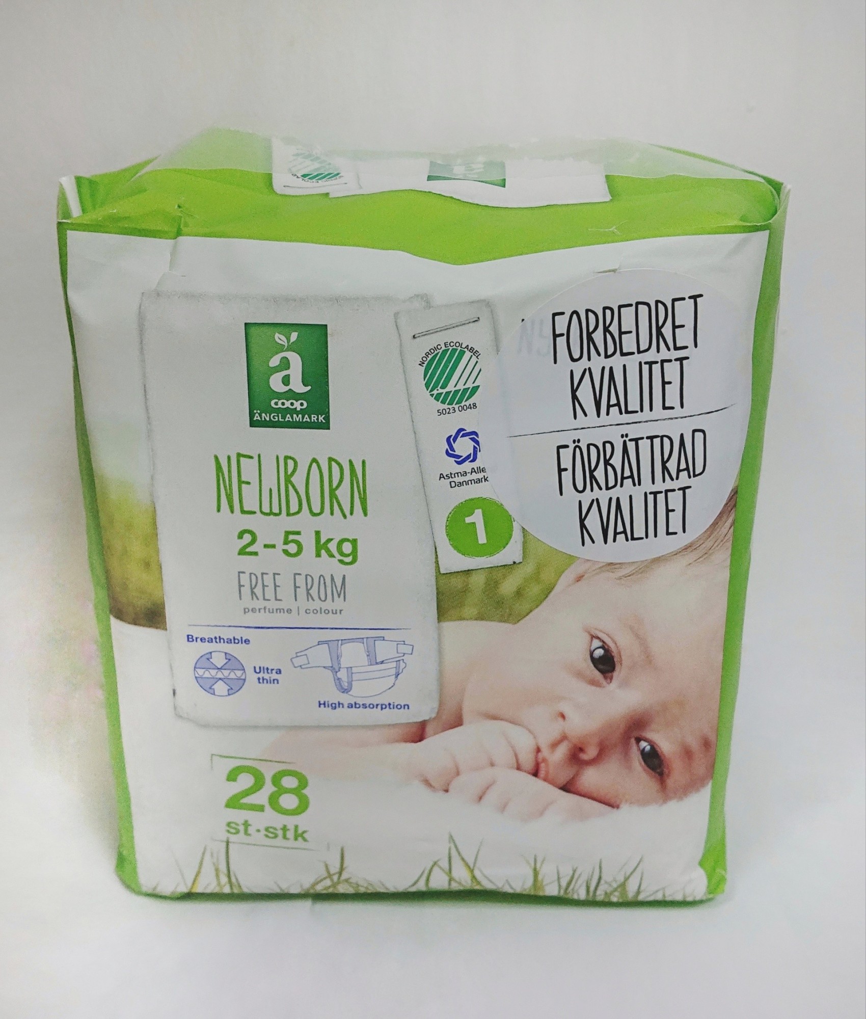 

Подгузники COOP ÄNGLAMARK 1 размер ( 2-5 кг) Box 84 шт ( 3уп*28 шт)