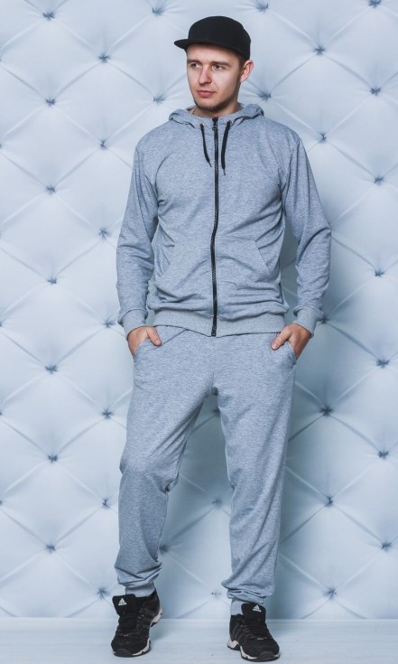 

Fashions • Мужской спортивный костюм Griffin Fashions 44 светло-серый (02339-ве)