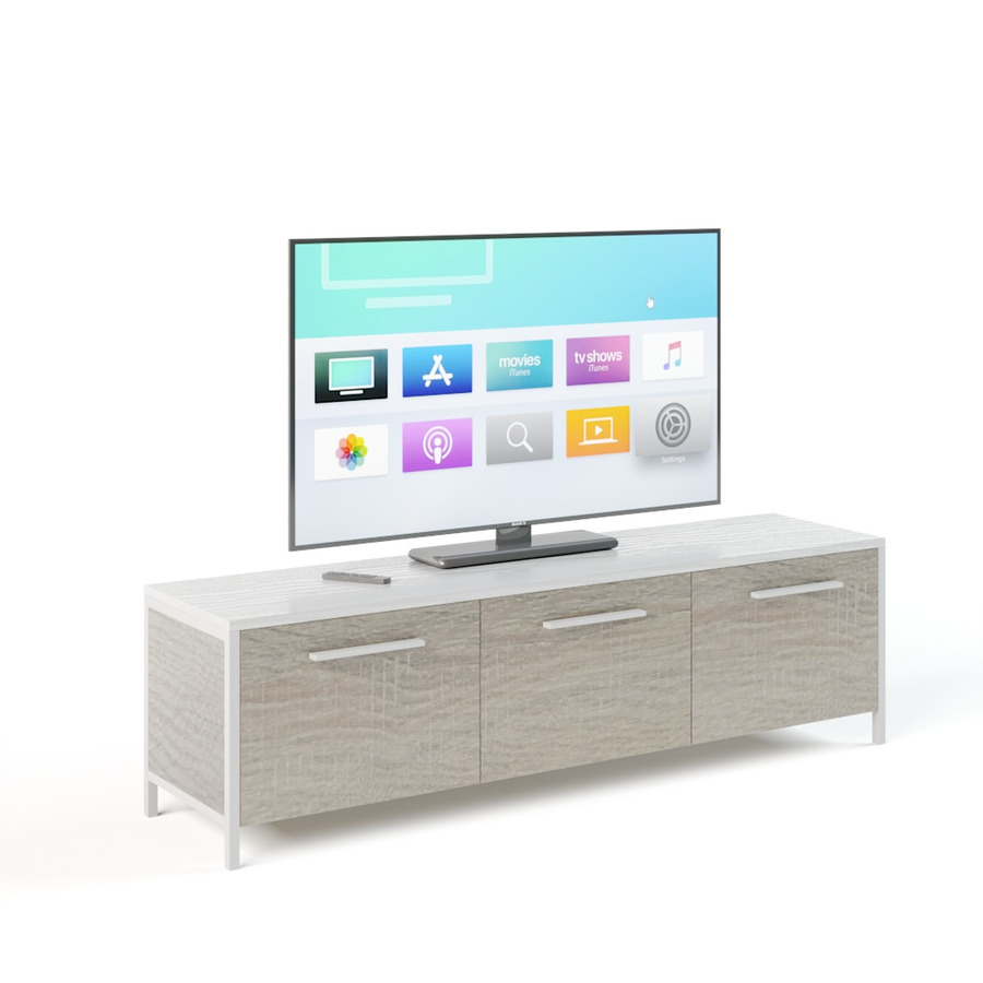 

Тумба под телевизор Fenster UNTV 04W 42,5×155×36,5 Дуб сонома/Белый