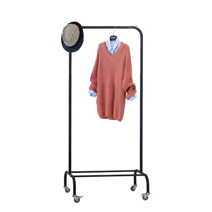 

Вешалка напольная на колесах Fenster Лофт-пром 1А Черный 165x70x48,5