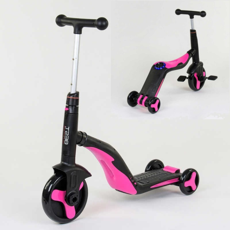 

Самокат-велобег-велосипед Best Scooter 3в1 розовый
