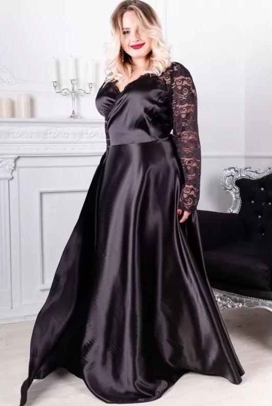 

Fashions • Платье женское Сатира Fashions  черный (812-бр-лб, Fashions • Платье женское Сатира Fashions 48 черный (812-бр-лб)
