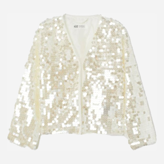 

Кардиган H&M 060792533 110-116 см Молочный/Блестящий (6666000148698)