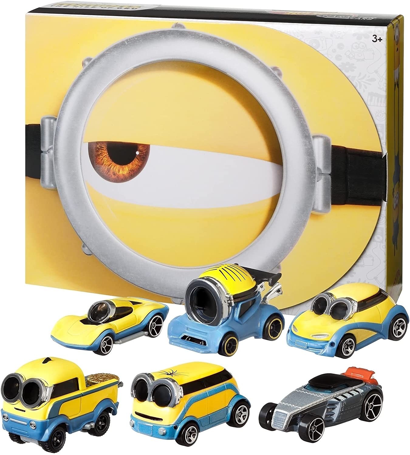 

Подарочный набор машинок Hot Wheels Minions The Rise of Gru 1:64 (GNJ08)