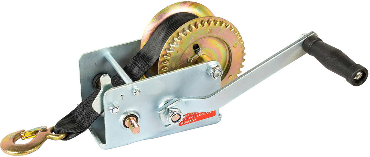 

Лебідка барабанна Mastertool 907 кг, ремінь 8 м (86-8290)