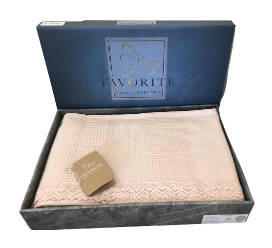 

Вафельная простынь Пике Favorite Gold 200*240 см пудровый (ts-2000100147610)