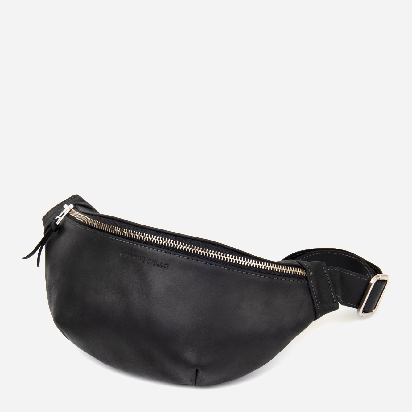 

Поясная сумка кожаная Grande Pelle Черная (leather-11144)