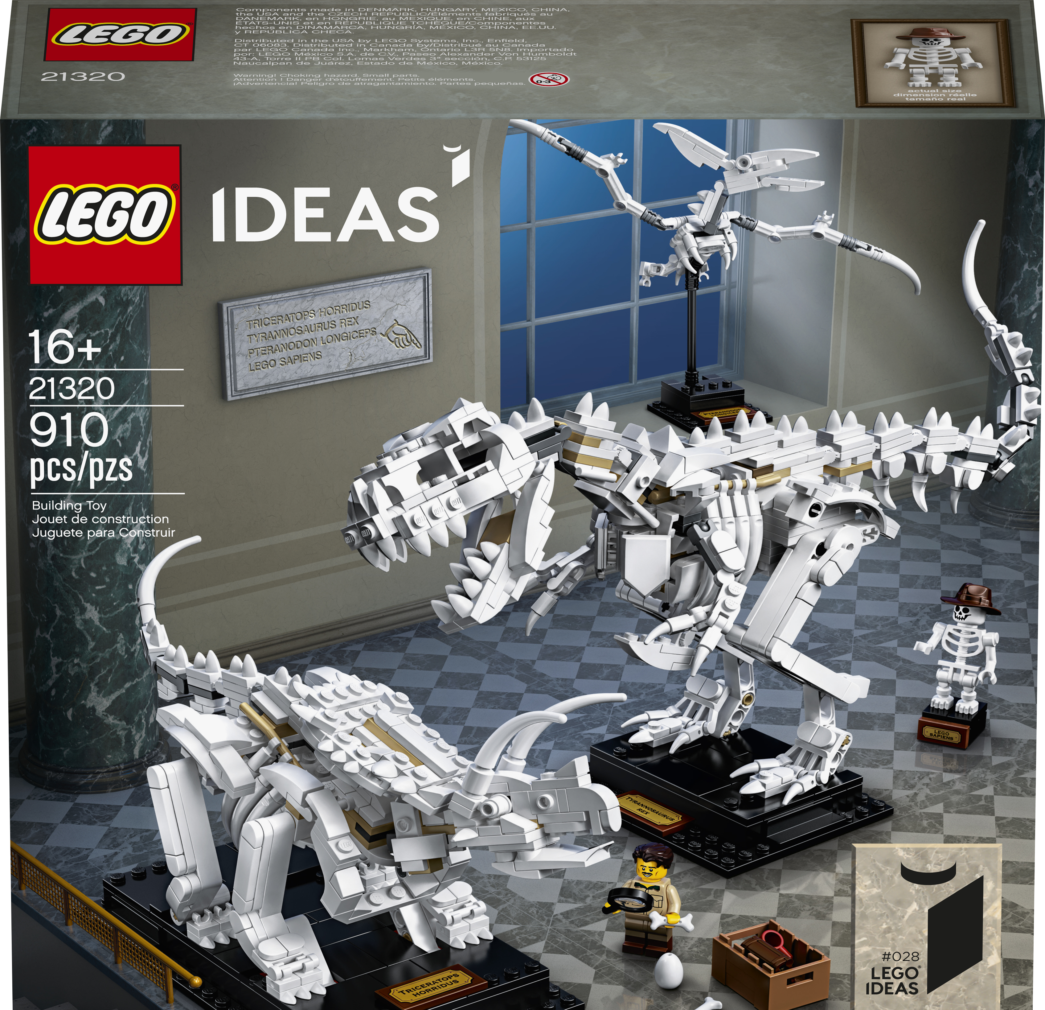 

Конструктор LEGO Ideas Кости динозавра 910 деталей (21320)