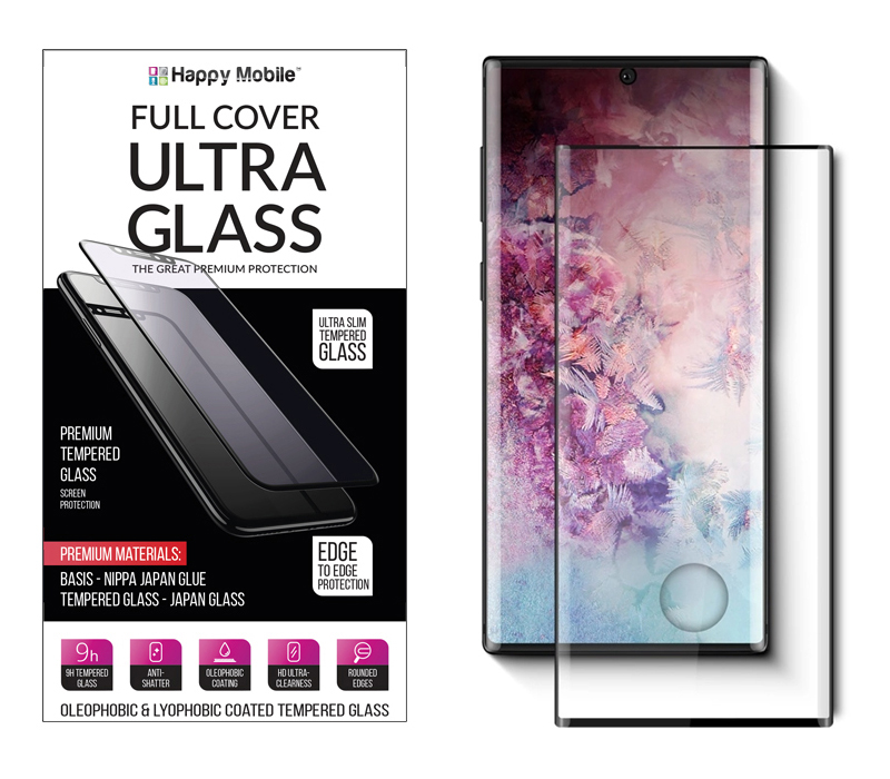 

Защитное стекло для Samsung Galaxy Note 10 - Happy Mobile 3D Ultra Glass Premium 0.18mm (Asahi glass Full Glue) (With Finger Hole)