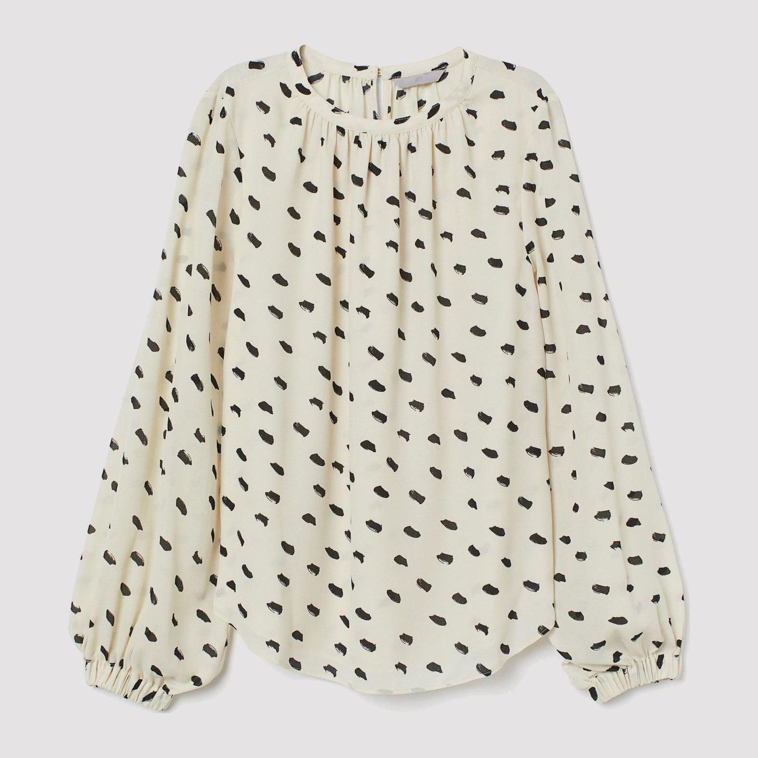 

Блузка H&M 1806-8542471  Белая с черным, Блузка H&M 1806-8542471 36 Белая с черным