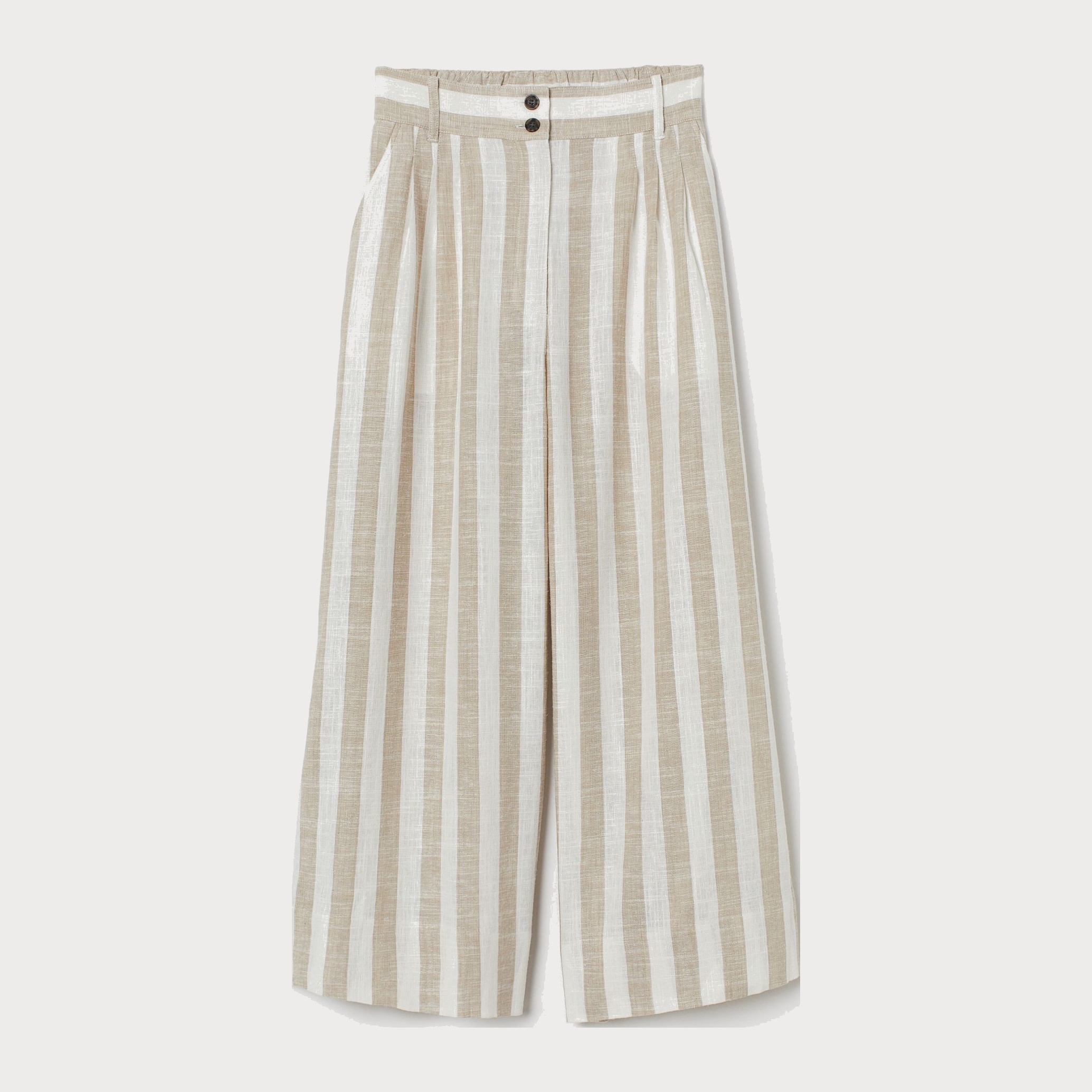 

Брюки-кюлоты H&M 2606-7305669 34 Белые с бежевым