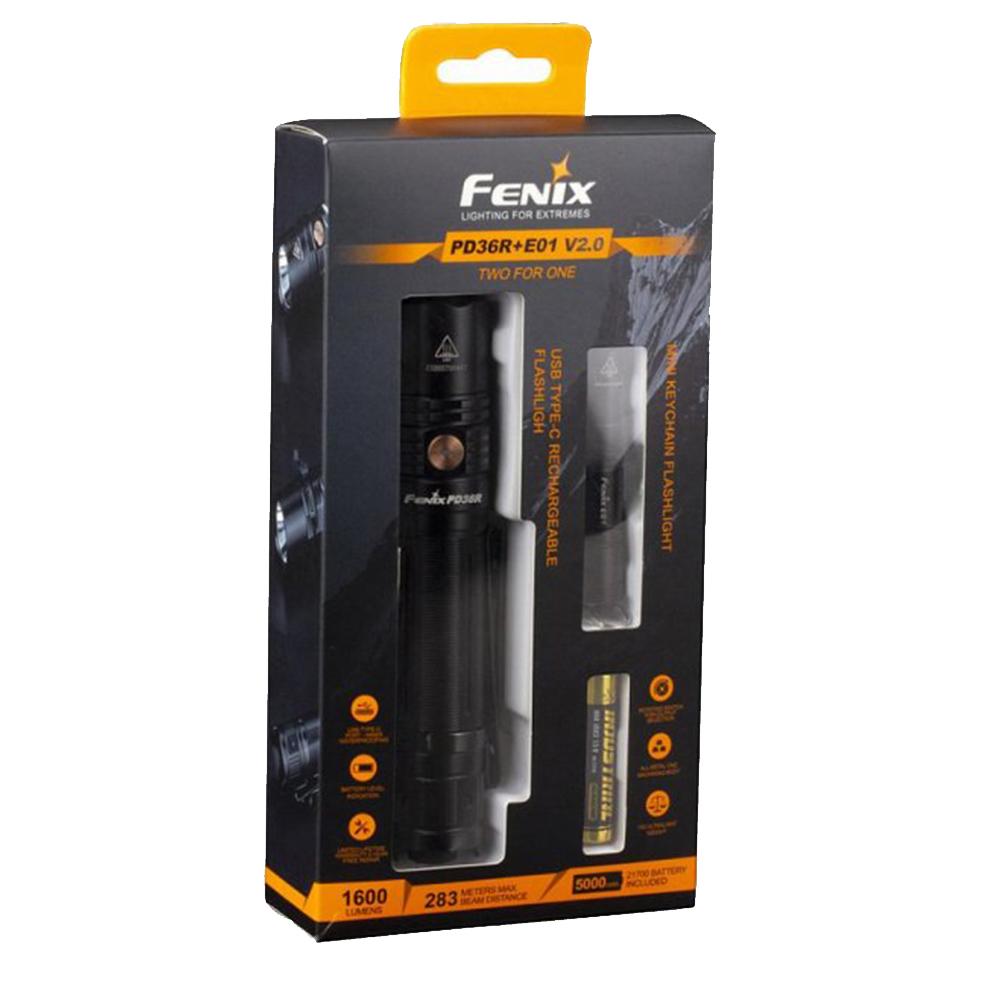 

Фонарь Fenix PD36R + Fenix E01 V2.0 (PD36RE01V20)