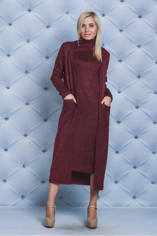

Fashions • Женский кардиган Малинда Fashions 52-54 бордовый (01747-ве)