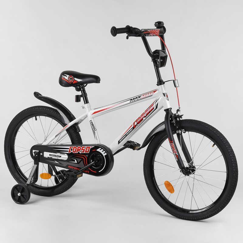 

Велосипед 20" дюймов 2-х колёсный "CORSO" EX-20 N 2866 БЕЛЫЙ