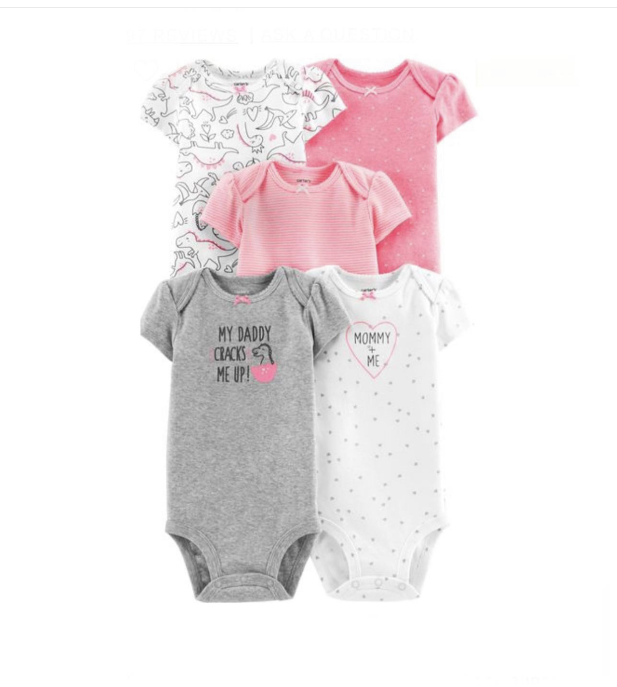 

Боді-футболка Carters 9м 67-72см 5 шт (Cart-B-00022)
