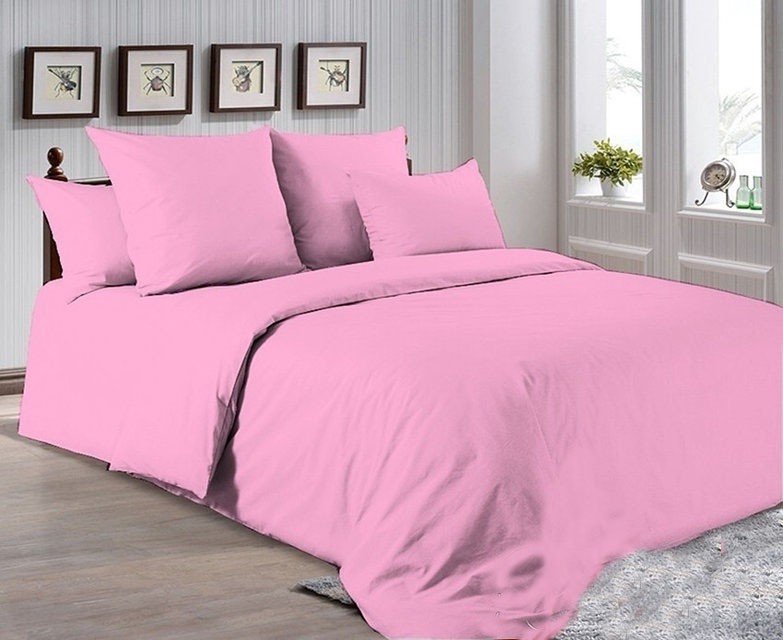 

Комплект постельного белья однотонный розовый (простыня на резинке) Бязь Premium Детский 110*140