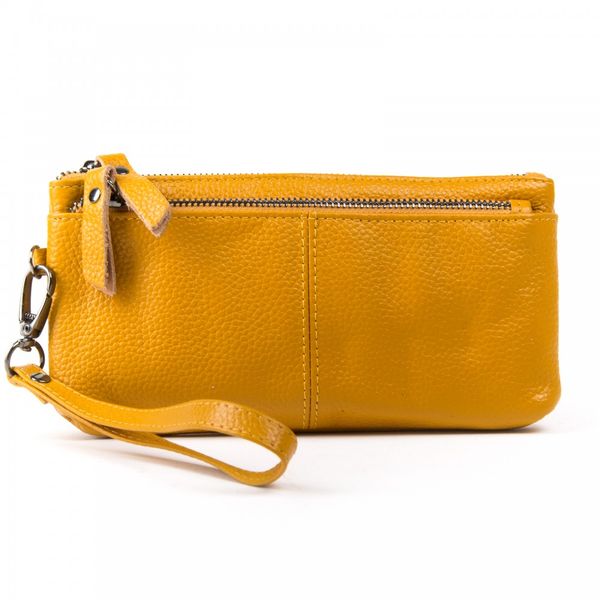 

Кожаная женская косметичка Cosmetic bag A-00276-9 yellow