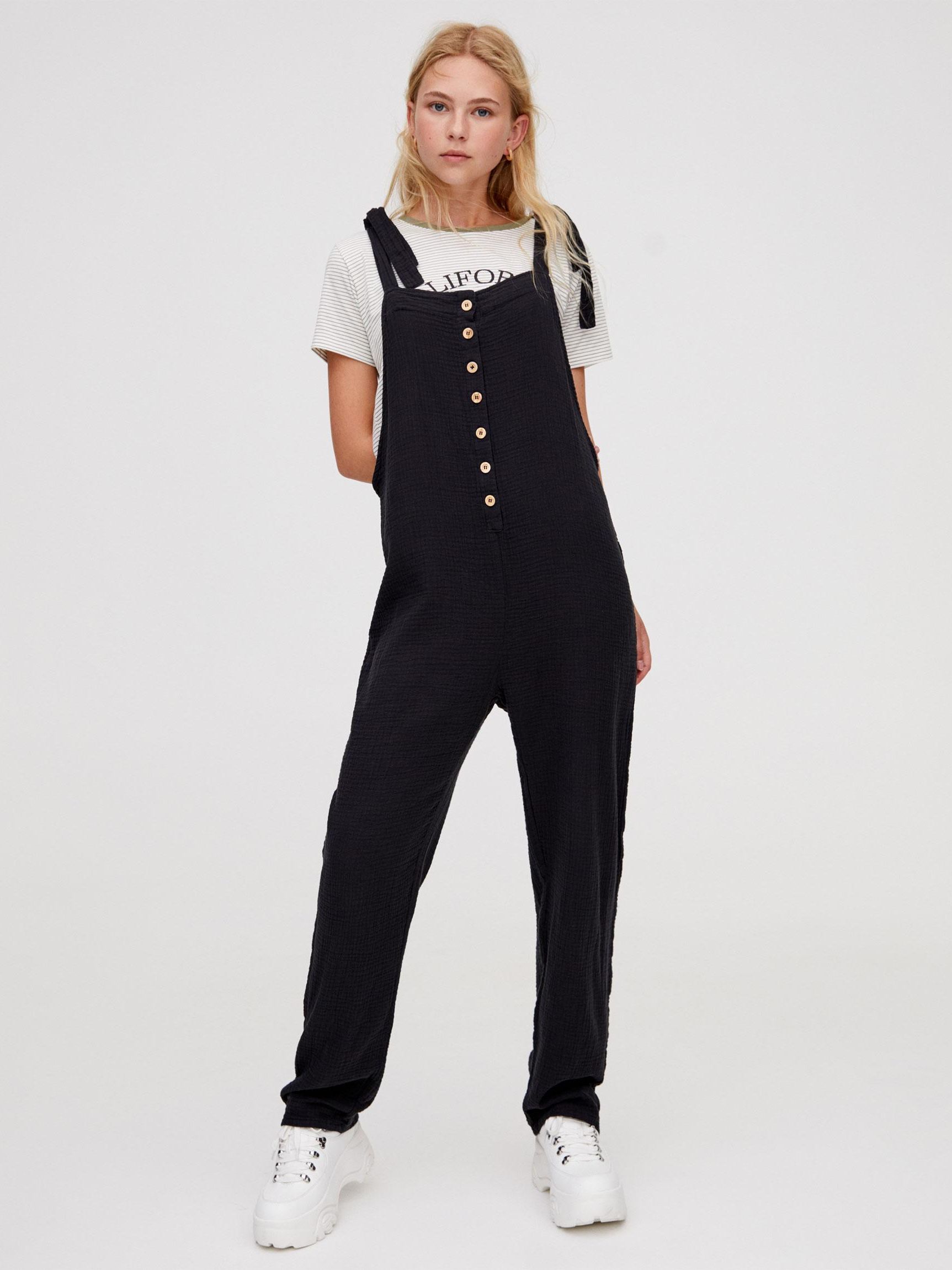 

Полукомбинезон Pull & Bear 9637/325/833-AAZJ XL Светло-черный