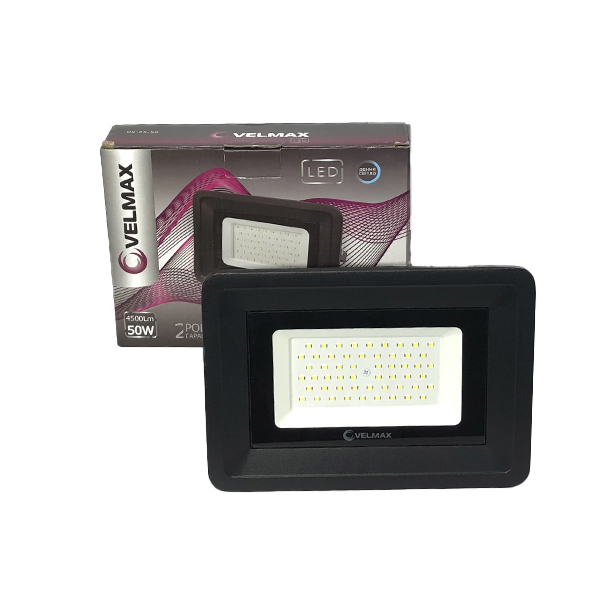 

LED прожектор Velmax, 50W, 4500Lm, 6200К (4409)