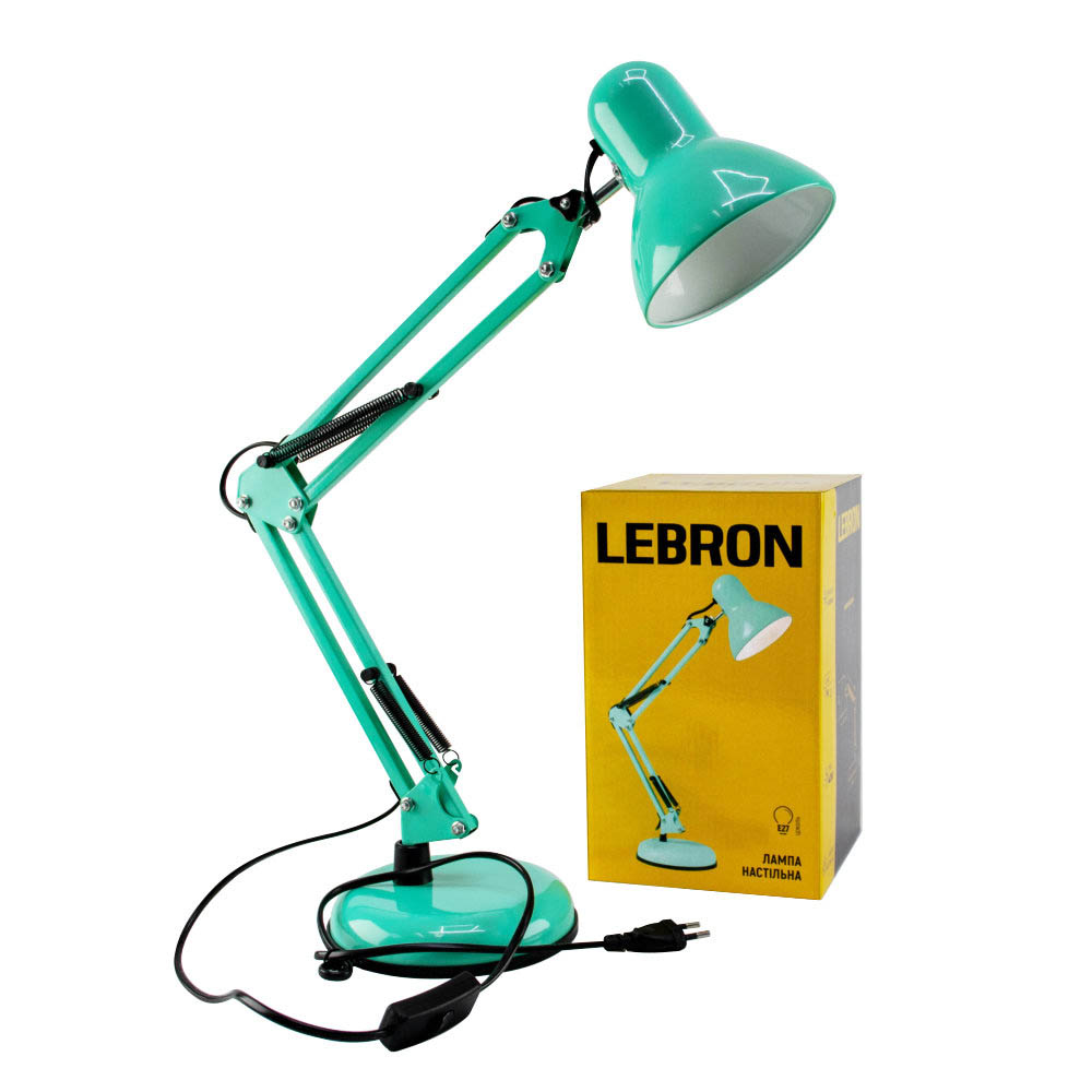 

Лампа светодиодная настольная телескопическая LEBRON L-TL-Tel, E27, max. 40W, бирюзовая (4759)