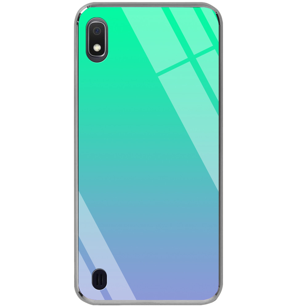 

TPU+Glass чехол Epik Gradient Rainbow с лого для Samsung Galaxy A10 Зеленый