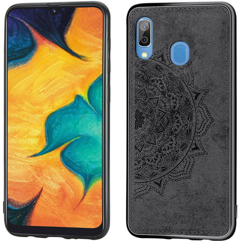 

TPU+Textile чехол Epik Mandala с 3D тиснением для Samsung Galaxy A20 / A30 Черный