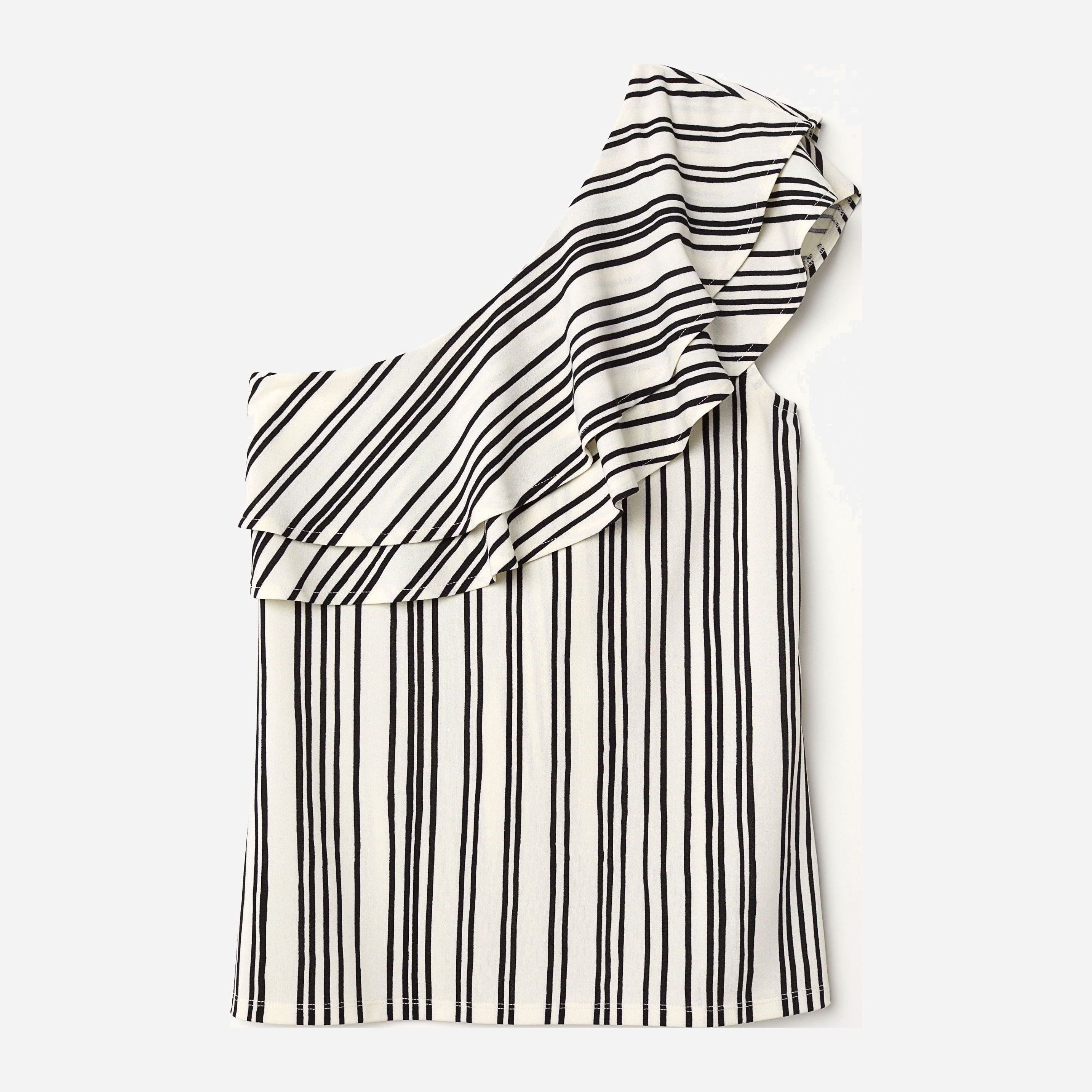

Топ H&M 6375317-ACSP XL Белый с черным