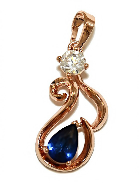 

Кулон Xuping с цирконами Медицинское золото Позолота РО 2,9 см. x 11 мм. кх-030