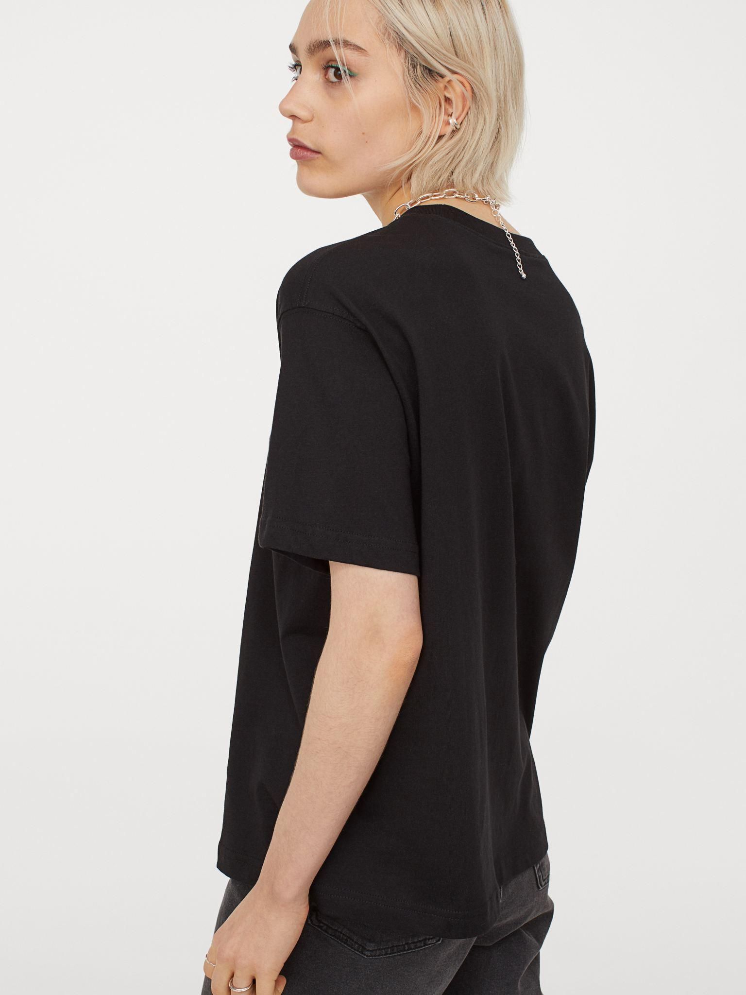 

Футболка H&M 8063882-AAAD M Черная