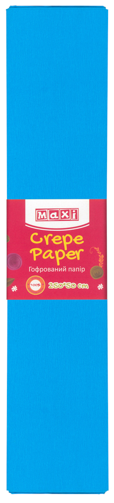 

Набор гофрированной бумаги Maxi 100% 50 х 250 см 10 шт Голубой (MX61616-11)